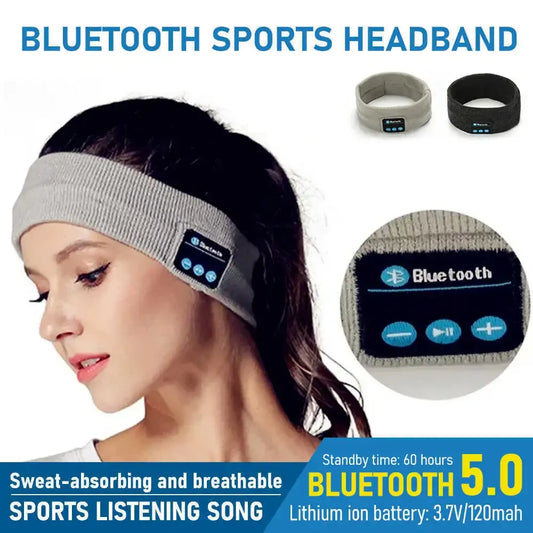 Bluetooth sports headband wireless sleep headphones for music