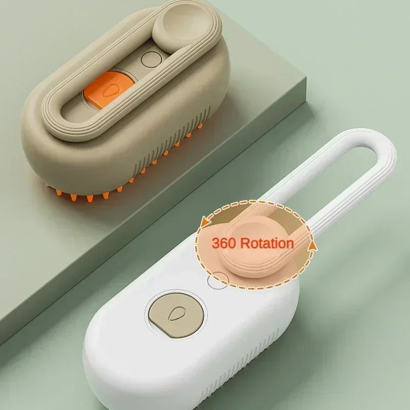 Professional pet grooming steam brush - portable design