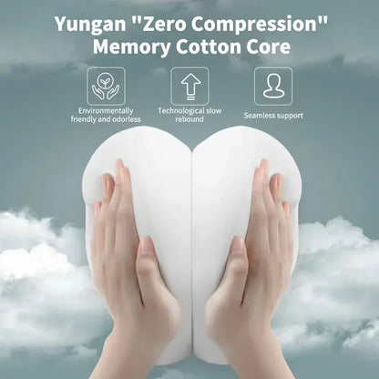  Woman using ergonomic lumbar cushion for back support