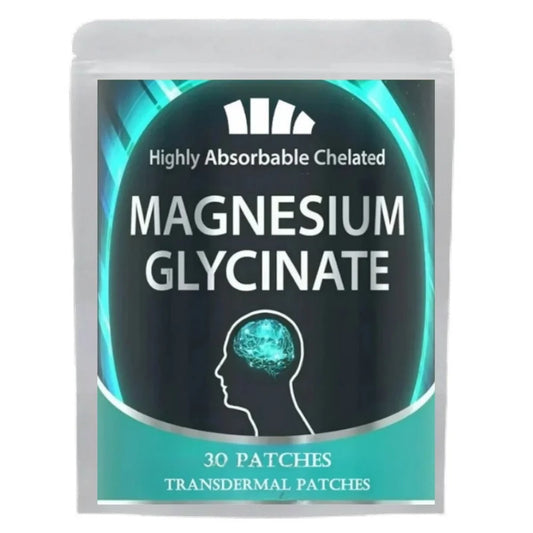 Magnesium glycinate transdermal patches box - 30 patches for sleep and stress relief